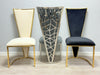 Vienna Velvet Metal Plating Dining Chairs - Set Of 2