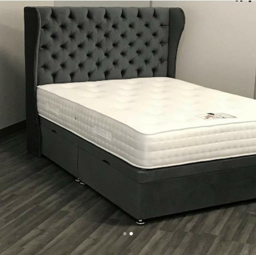 Angel divan ottoman plush velvet bedframe