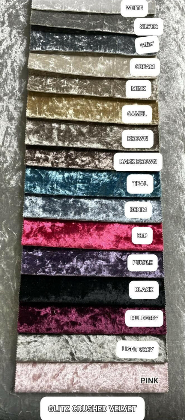 Luxury Essex lustro crushed velvet corner sofa range — Celebrity Interiors