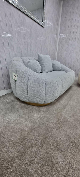 Cloud boucle fabric 3+2 Seater grey And gold