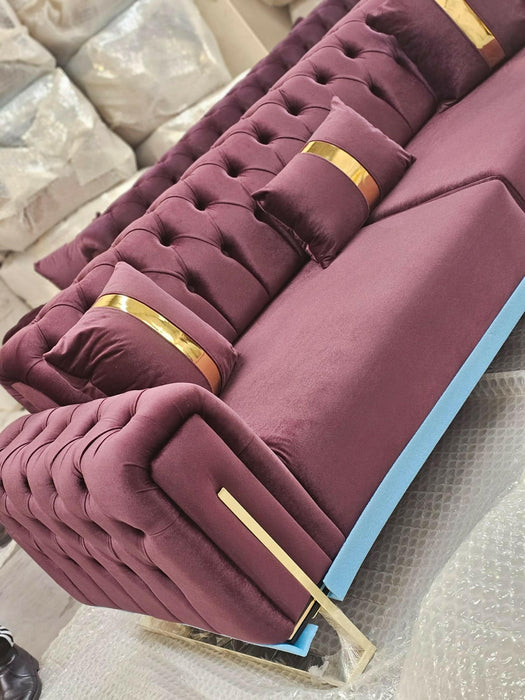 Scarlet 3 Seater Sofa Plush Velvet