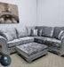 Rino glitter crushed velvet corner sofa