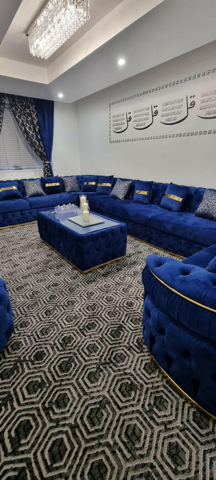 Ambassador U shape corner sofa range plush velvet