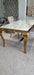 Lewis Kata Gold Ceramic Table + 6 x Majestic Cream Dining Chairs