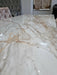Lewis Kata Gold Ceramic Table + 6 x Majestic Cream Dining Chairs