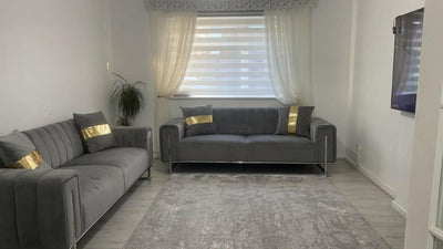 Genova 3+2 in Grey and Gold ( 5 COLOURS)