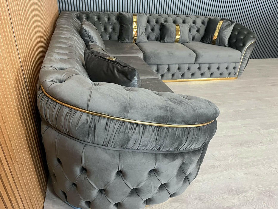 Corner sofa with matching swivel chair best sale