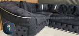 Ambassador U Shape Sofa Anthracite & Chorme