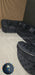 Ambassador U Shape Sofa Anthracite & Chorme