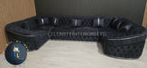 Ambassador U Shape Sofa Anthracite & Chorme