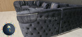 Ambassador U Shape Sofa Anthracite & Chorme