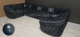 Ambassador U Shape Sofa Anthracite & Chorme