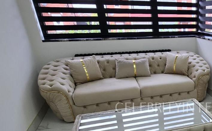 Ambassador 3+2 Seater Champagne 03 & Gold