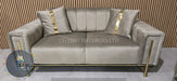 Genova 2 Seater in Beige and Gold