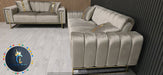 Genova 2 Seater in Beige and Gold