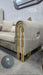 Elmira 3+2 in Beige and Gold