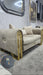 Elmira 3+2 in Beige and Gold