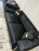 Genova 3+2 Sofa Range In Black And Gold