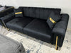 Genova 3+2 Sofa Range In Black And Gold