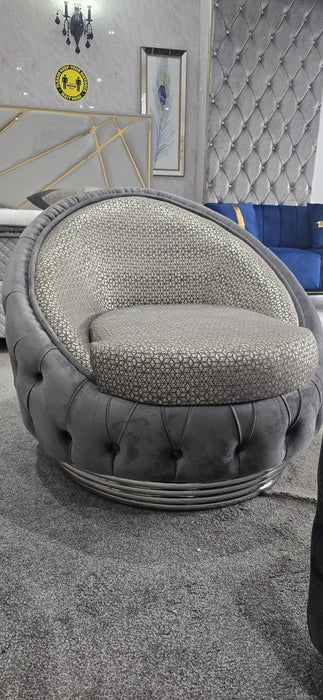 BVLGARI BERJER CHAIR IN V-27 GREY - NOW ON SALE