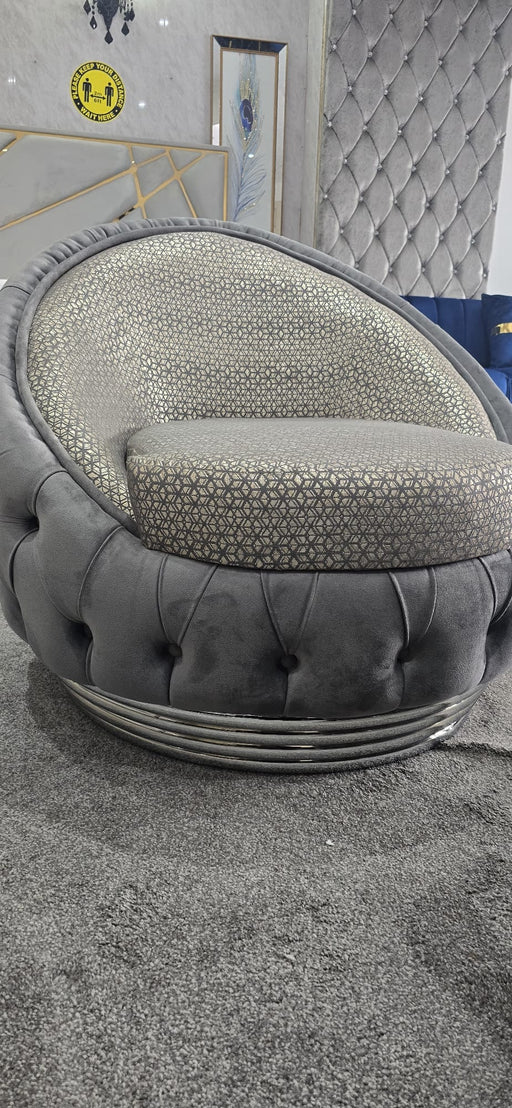 BVLGARI BERJER CHAIR IN V-27 GREY - NOW ON SALE