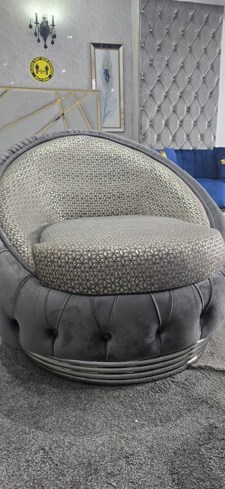 BVLGARI BERJER CHAIR IN V-27 GREY - NOW ON SALE