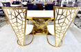 Elina Cream & Gold Dining Table + Vienna Cream & Gold Dining Chairs