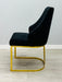 Lasco Plush Velvet Dining Chairs - Available In 3 Colours - Set Of 2