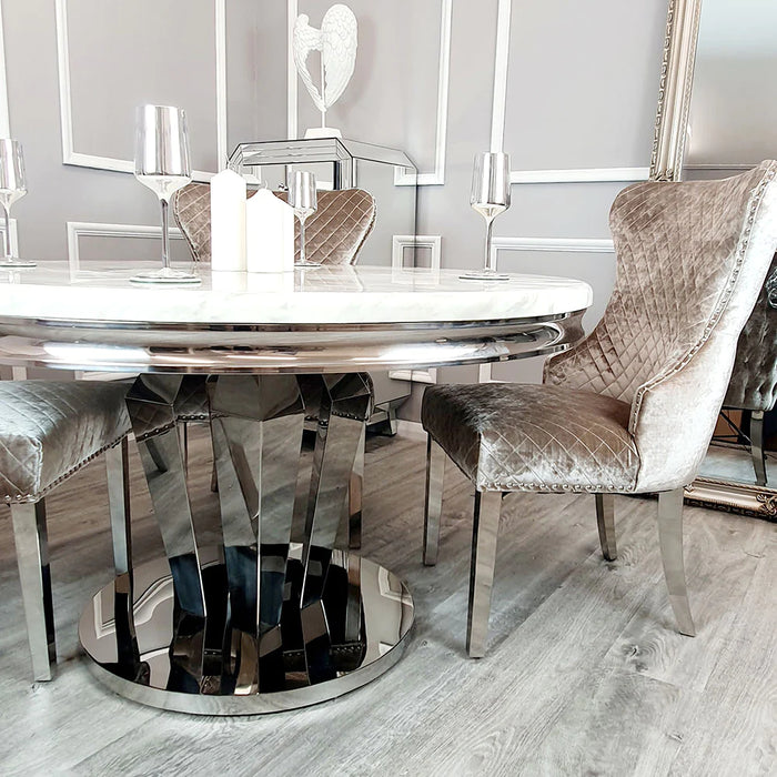 Louis Dining Table + Chelsea Dining Chairs