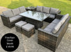 Birmingham 11 Seater Outdoor Rattan Sofa Se
