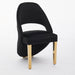 Santorini Sintered Stone Dining Table + Black & Gold Dining Chairs