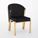 Fabio Shimmer Fabric Metal Plating Dining Chairs - Available In 3 Colours - Set Of 2