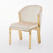 Fabio Shimmer Fabric Metal Plating Dining Chairs - Available In 3 Colours - Set Of 2