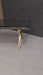 Luna Black & Gold Metal Finish Dining Table Only