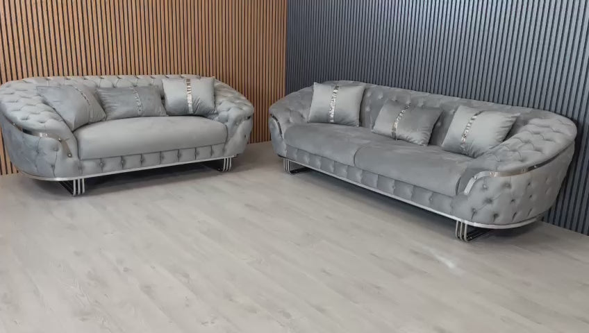 Bvlgari 2 Seater Sofa Plush Velvet