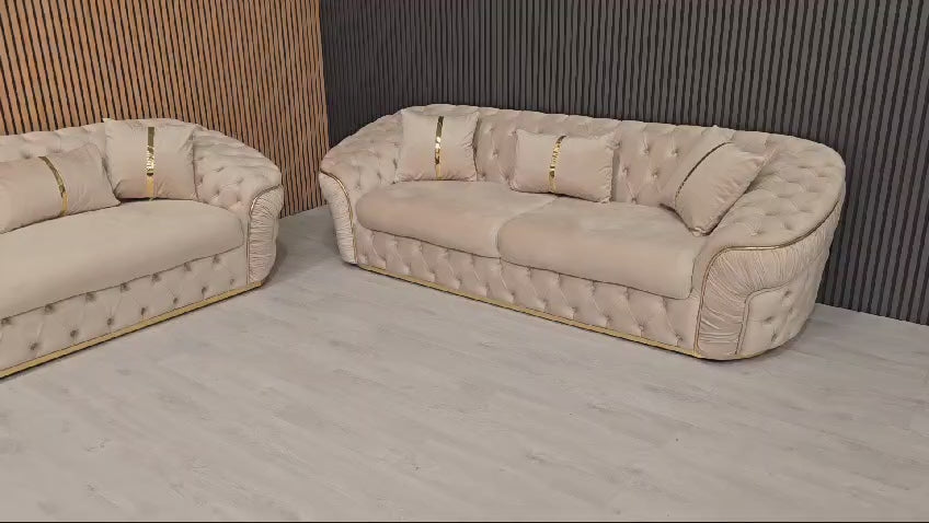 Ambassador 3+2 Seater Champagne 03 & Gold