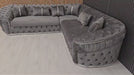 Ambassador corner in 270x270cm in Grey and Chrome