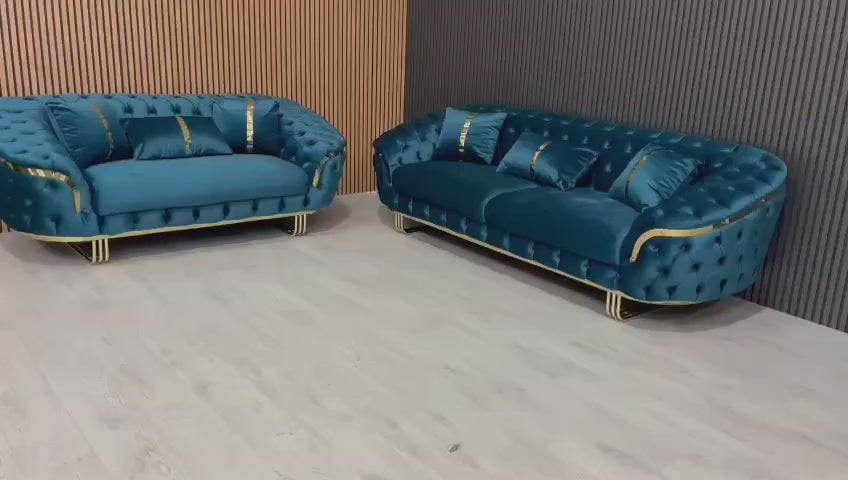Bvlgari 2 Seater Sofa Plush Velvet