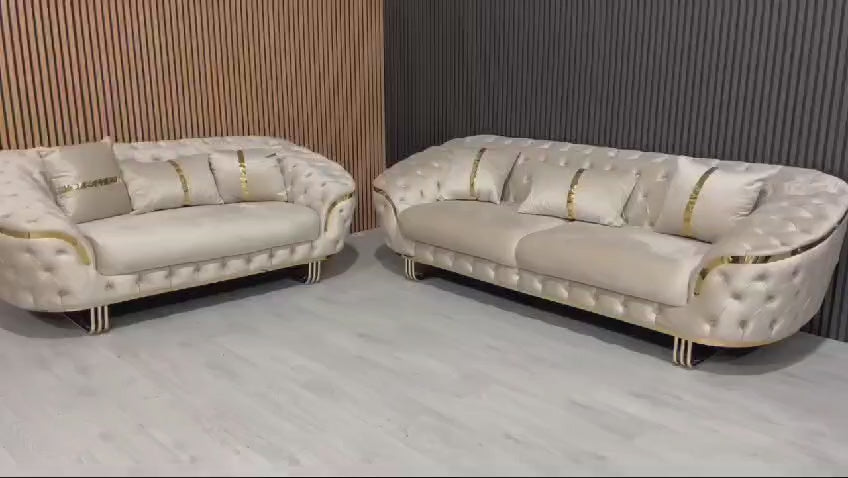 Bvlgari 2 Seater Sofa Plush Velvet
