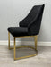 Lasco Plush Velvet Dining Chairs - Available In 3 Colours - Set Of 2