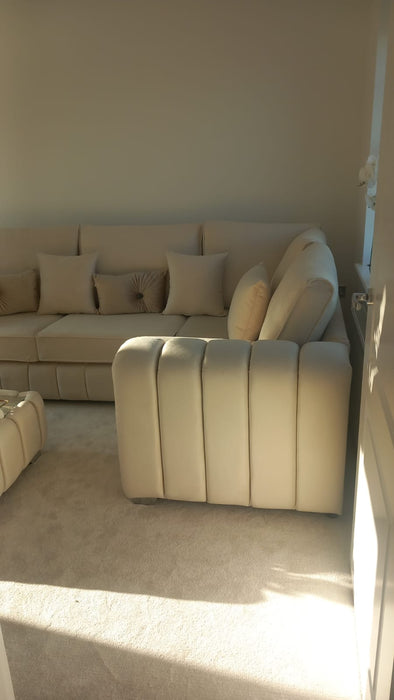 Louisiana premium plush velvet corner sofa range