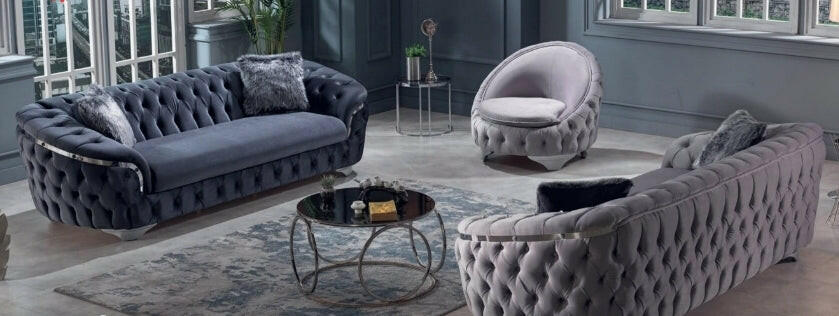Bvlgari 3+2 seater sofa plush velvet