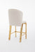Fabio Shimmer Fabric Gold Metal Plating Barstool