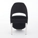 Santorini Sintered Stone Dining Table with Chrome Legs & Black Shimmer Fabric Chairs