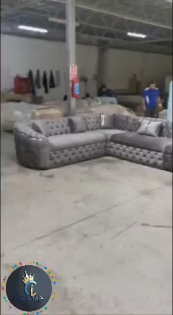 Ambassador U shape corner sofa range plush velvet