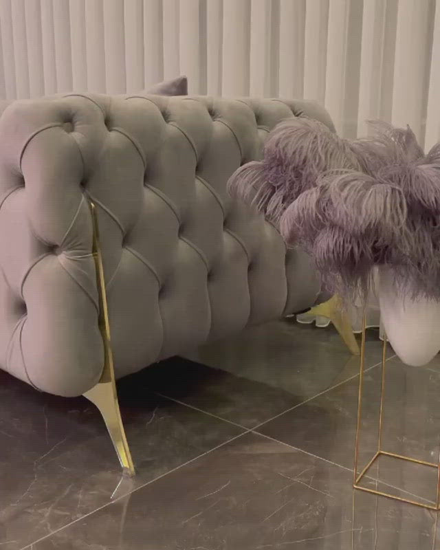 Hermes 3 Seater sofa plush velvet