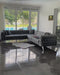 Hermes corner sofa plush velvet