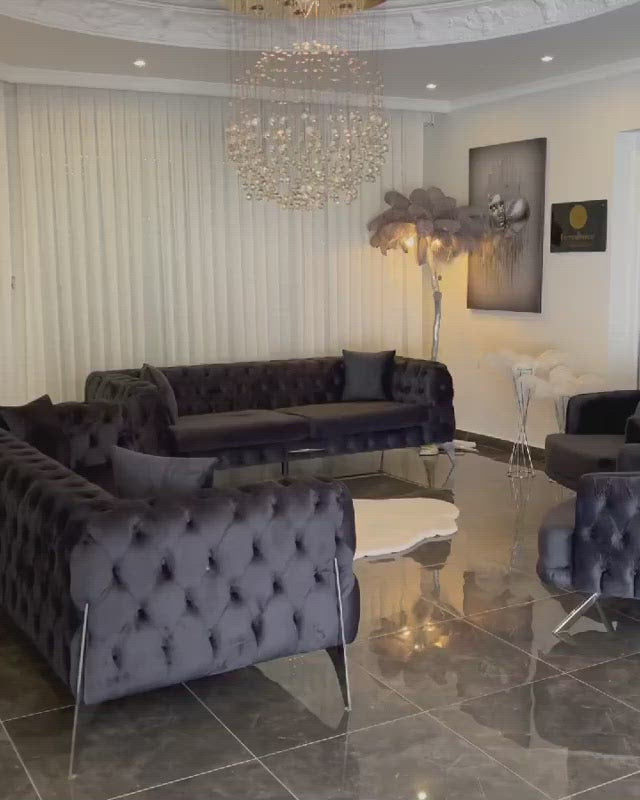 Hermes 3 Seater sofa plush velvet