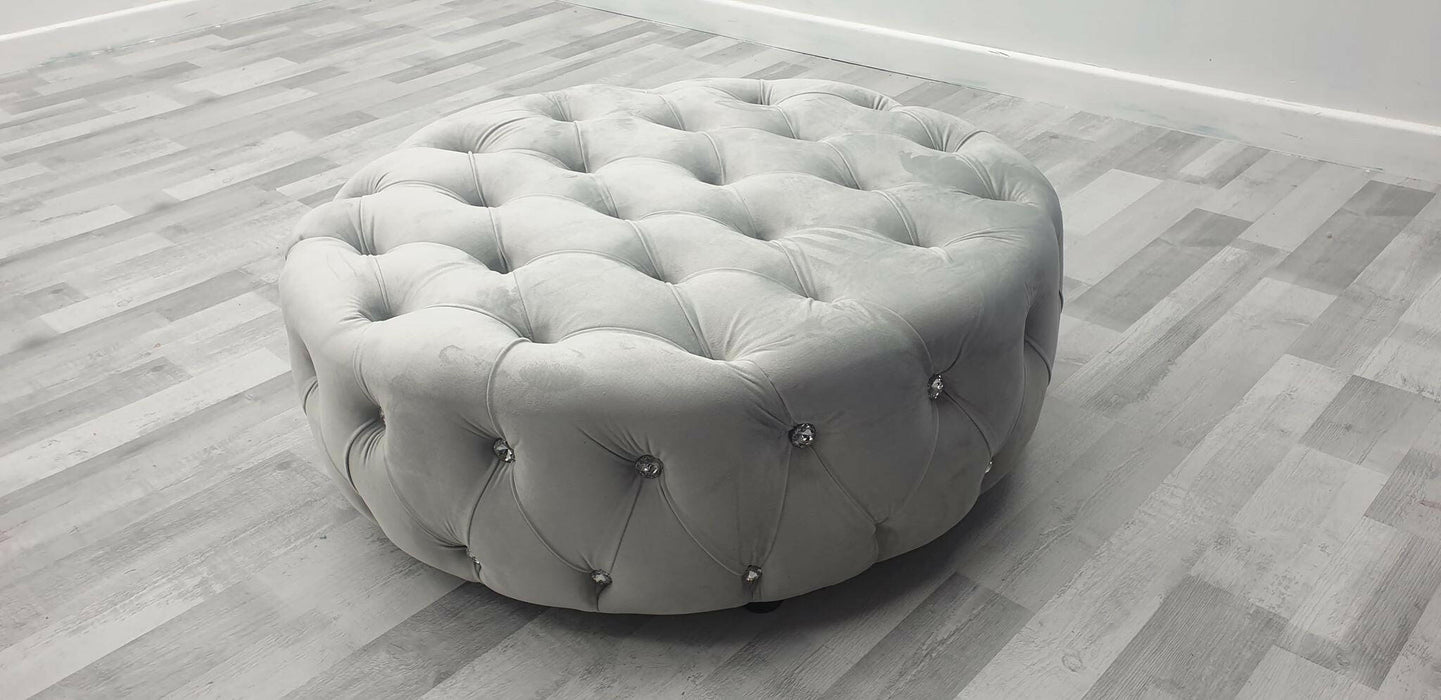 Stella Chesterfield Footstool Round