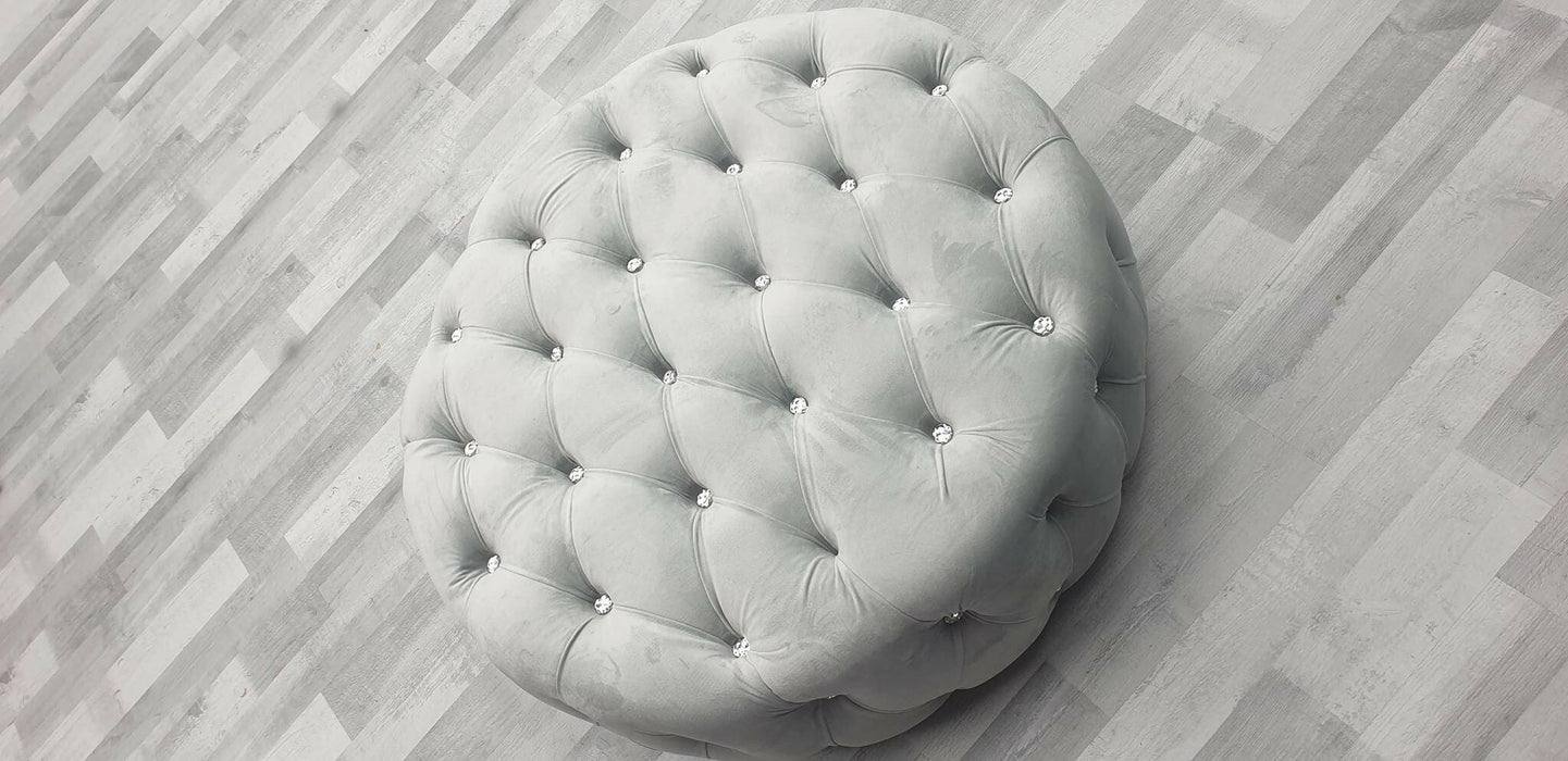 Stella Chesterfield Footstool Round